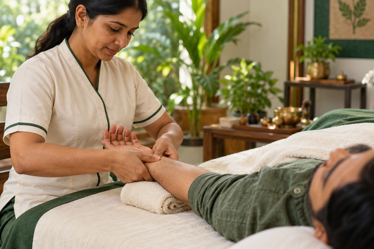 Acupressure training illustration