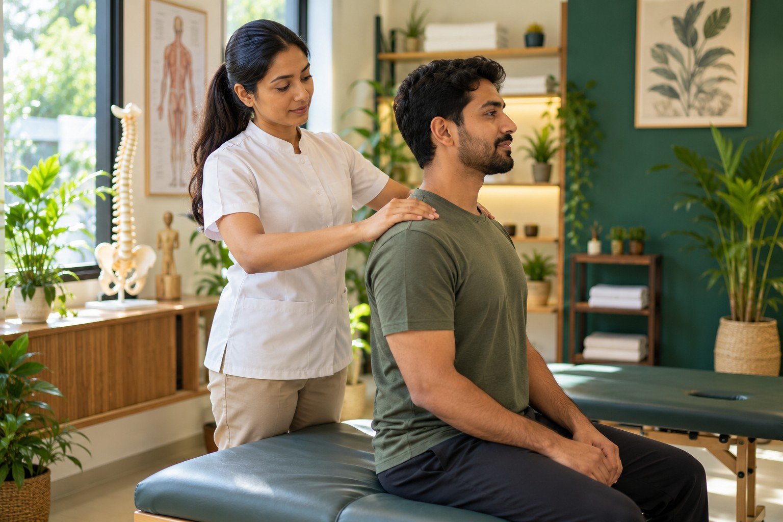 Chiropractic training illustration